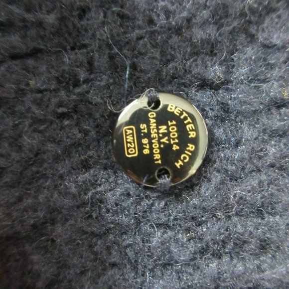 BETTER RICH NY Jane cardigan Sweater women's open-front SMALL deep Navy - Picture 10 of 10